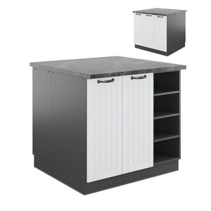 Vicco KUCHYŇSKÝ OSTROV Fame-Line Bílý venkovský dům/antracit 90 cm bez pracovní desky obraz