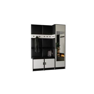 Kier Furniture PŘEDSÍŇOVÁ STĚNA ROJ 20 - 159, 6x205x39cm Bílá & Černá látka obraz