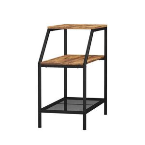 Vicco KONFERENČNÍ STŮL Fyrk Rustikální dub 30 x 60 cm se 2 otevřenými přihrádkami obraz