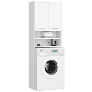RAUMHIRSCH FURNITURE SKŘÍŇ NA PRAČKU se dvěma dvířky, 64 × 30 × 190 cm bílá obraz