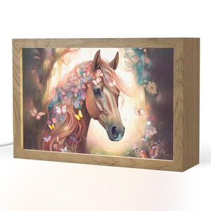 OnlyWow NOČNÍ LAMPIČKA Kůň - Příroda - Květiny - Motýli - Les 30x20 cm obraz