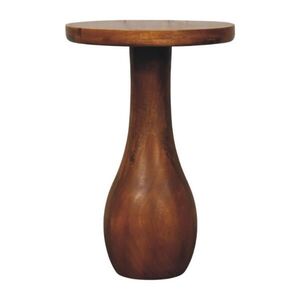 Artisan Furniture NOČNÍ STOLEK s povrchovou úpravou uhlíkový jasan, 1 zásuvka, s retro úchytkou, tmavě hnědý obraz
