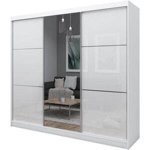 Beautysofa SKŘÍŇ s posuvnými dveřmi Viva 240/216/61 bílá se zrcadlem obraz