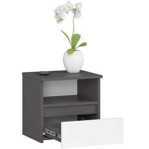 RAUMHIRSCH FURNITURE NOČNÍ STOLEK grafitově šedý, bílý 40/40/35 obraz