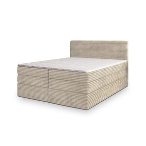 MASSENO POSTEL BOXSPRING LUNERA 140x200 cm, s matrací a úložným prostorem, krémová obraz