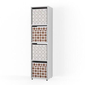 Vicco DĚLICÍ STĚNA Ludus Bílá 142.5 x 36.2 cm se 2 skládacími boxy opt.1 obraz
