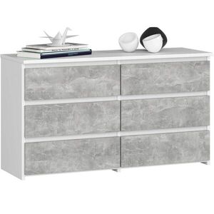 RAUMHIRSCH FURNITURE KOMODA Bílá, beton 57/100/35 obraz