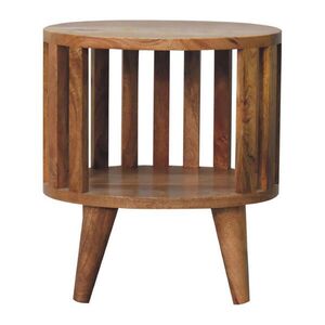 Artisan Furniture NOČNÍ STOLEK Petite, montáž na zeď, 1 zásuvka, 1 otevřená přihrádka, hnědý obraz