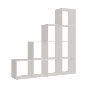 Vicco SCHODIŠŤOVÝ REGÁL Aramis Bílá 138 x 143 cm 10 přihrádek obraz