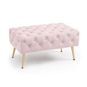 RAUMHIRSCH FURNITURE ČALOUNĚNÁ LAVIČKA s sametovým vzhledem Růžová 42/41/42 obraz