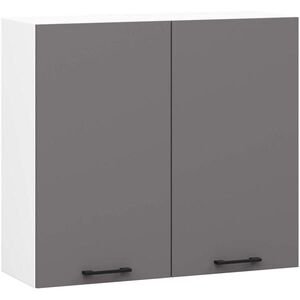 RAUMHIRSCH FURNITURE ZÁVĚSNÁ SKŘÍŇ Bílá, grafitově šedá 72/80/30 obraz