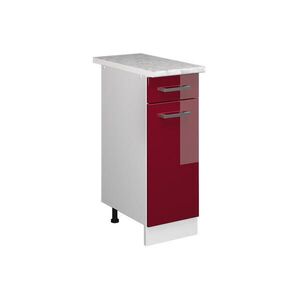 Vicco SPODNÍ SKŘÍŇKA KUCHYŇSKÉ LINKY R-Line Červená vysoký lesk 30 cm s pracovní deskou obraz