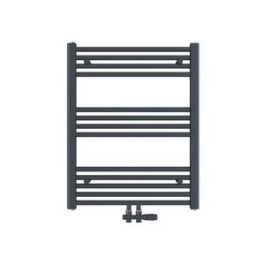 EMKE RADIÁTOR na ručníky, vodotěsný, antracit, 75/60/3 cm obraz