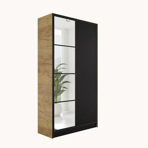 Kier Furniture ŠATNÍ SKŘÍŇ EDEN 2D v4 - 105x205x39 cm - Dub Craft, Černá obraz