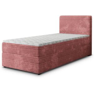 MASSENO AMERICKÁ POSTEL PISA 80x200 cm, s matrací a úložným prostorem, starorůžová obraz