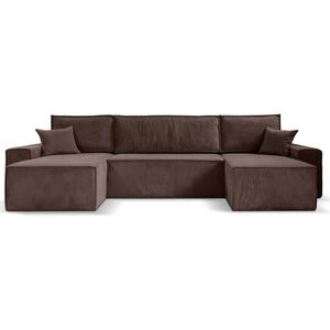 Beautysofa SEDACÍ SOUPRAVA Hektor U s funkcí spaní, hnědá obraz
