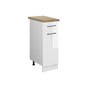Vicco SPODNÍ SKŘÍŇKA KUCHYŇSKÉ LINKY R-Line Bílá vysoký lesk 30 cm , PD Dub obraz