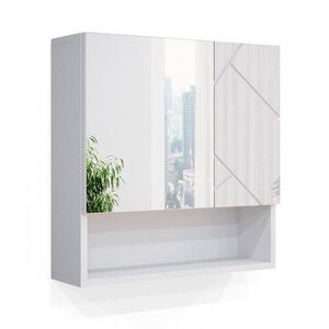 Vicco KOUPELNOVÁ ZRCADLOVÁ SKŘÍŇKA Irma Bílá vysoký lesk 54 x 55 cm obraz