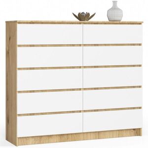 RAUMHIRSCH FURNITURE KOMODA dub Artisan, bílá 121/138/40 obraz