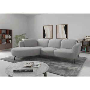 Sit & More ROHOVÁ SEDAČKA, textil, světle šedá obraz