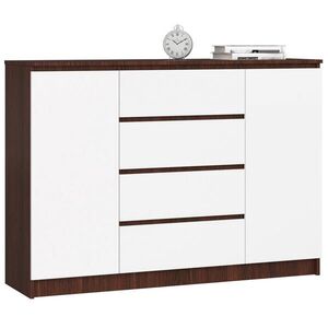RAUMHIRSCH FURNITURE KOMODA Tmavě hnědá, bílá 99/138/40 obraz