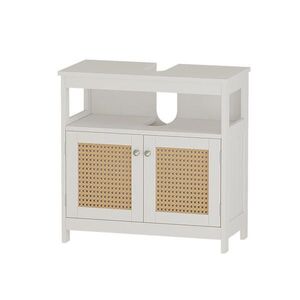 Vicco ZÁKLADNÍ SKŘÍŇKA POD UMYVADLO Rosario Bílá 60 x 60 cm se 2 dvířky a otevřenou přihrádkou obraz