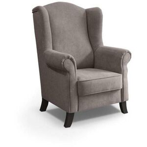 Beautysofa KŘESLO UŠÁK Leonardo světle hnědé obraz