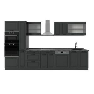 Vicco KUCHYŇSKÝ KOUT R-Line Antracitový venkovský dům/antracit 350 cm bez pracovní desky obraz