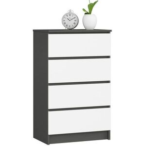 RAUMHIRSCH FURNITURE KOMODA grafitově šedá, bílá 99/60/40 obraz