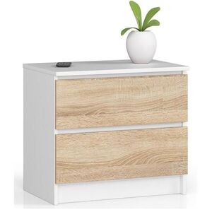 RAUMHIRSCH FURNITURE KOMODA bílá, dub Sonoma 55/60/40 obraz