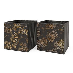 Vicco SKLÁDACÍ BOX Černá/zlatá 30 x 30 cm Sada 2 kusů Varianta1 obraz
