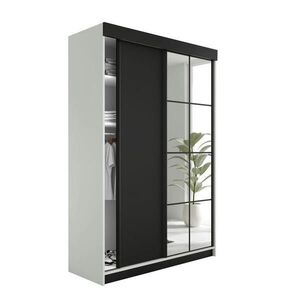 Kier Furniture POSUVNÁ ŠATNÍ SKŘÍŇ LAMARO - 138x205x59cm - Bílá & Černá obraz