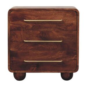 Artisan Furniture NOČNÍ SKŘÍŇKA Avora kaštanová, 1 zásuvka a otevřená přihrádka, tmavě hnědá obraz