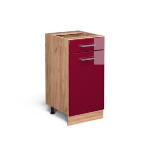 Vicco SPODNÍ SKŘÍŇKA KUCHYŇSKÉ LINKY R-Line Červená vysoký lesk 40 cm bez pracovní desky obraz