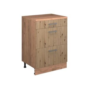 Vicco ROZŠIŘUJÍCÍ KOMODA Rion, Řemeslný dub/Zlatý mocný dub, 60 x 46 cm bez šikminy se 3 zásuvkami obraz