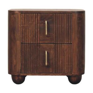 Artisan Furniture KONSOLOVÝ STŮL s povrchovou úpravou v medově karamelové barvě, 2 zásuvky, 2 otevřené police, medově hnědý obraz