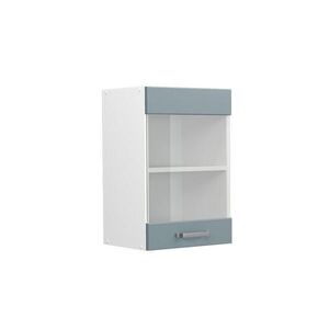 Vicco SKLENĚNÁ KUCHYŇSKÁ SKŘÍŇKA R-Line Modrošedá 40 cm obraz