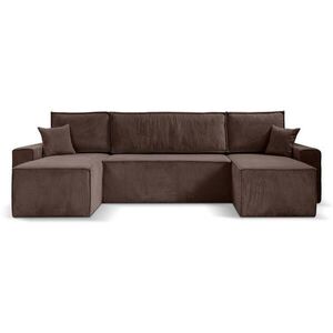 Beautysofa SEDACÍ SOUPRAVA Hektor U s funkcí spaní, hnědá obraz