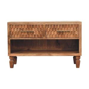 Artisan Furniture NOČNÍ STOLEK, připevněný na zeď, 2 zásuvky, hnědý obraz
