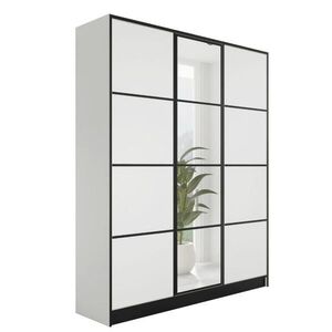 Kier Furniture ŠATNÍ SKŘÍŇ EDEN 3D v2 - 156, 4x205x39 cm - Bílá obraz