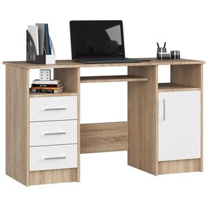 RAUMHIRSCH FURNITURE PSACÍ STŮL dub Sonoma, bílá 74/124/52 obraz