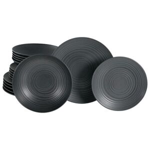 Creatable JÍDELNÍ SOUPRAVA Lava Stone black 18dílné obraz