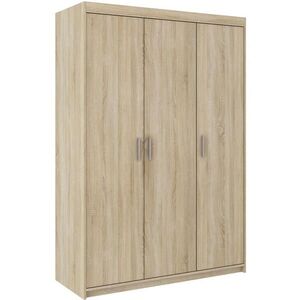 Beautysofa ŠATNÍ skříň Elena se 3 dveřmi, bez zrcadla, dub Sonoma obraz