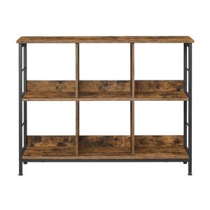 Boxxx REGÁL, hnědá, černá, ocel, 120/80/30 cm obraz
