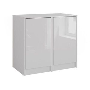 Vicco KREDENC Sherry Bílá/bílý vysoký lesk 80.2 x 76 cm 2 díly obraz