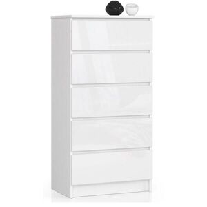 RAUMHIRSCH FURNITURE KOMODA bílá, bílá lesklá 121/60/40 obraz