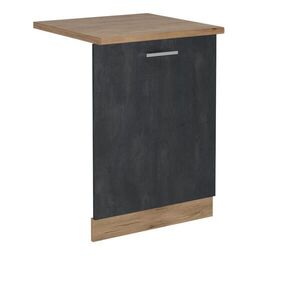 Vicco ČELNÍ PANEL MYČKY R-Line Černý beton 60 cm , PD Dub obraz