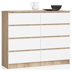 RAUMHIRSCH FURNITURE KOMODA dub Sonoma, bílá 99/120/40 obraz