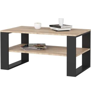 RAUMHIRSCH FURNITURE KONZOLOVÝ STOLEK dub Sonoma, černý 45/92/53 obraz