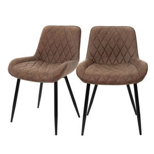 ML-DESIGN JÍDELNÍ ŽIDLE Samet hnědá, sada 2 ks obraz